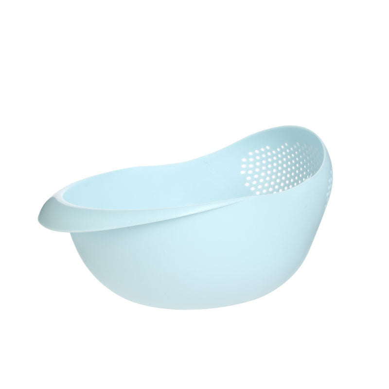 Kitchen Thicken Rice Washer Household Goods Drain Washing Rice Sieve Dense Hole Multi-purpose Plastic Rice Washing Basin